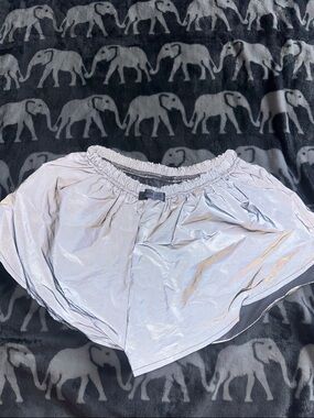 Reflective Silver Athletic Shorts